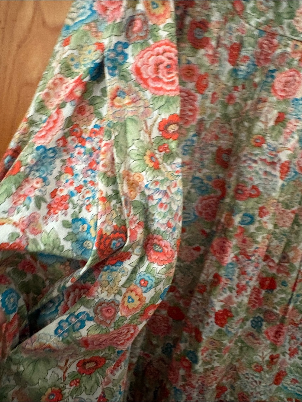 Roller Rabbit Floral Maxi Dress in Green and Coral XS - Picture 6 of 12